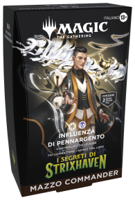 Mazzo commander - i segreti di strixhaven: Influenza di pennargento - bianco/nero
